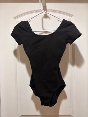 Capezio Classic Leotard Black Short Sleeve Ballet